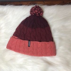 Pink Patgonia Winter Pom Beanie